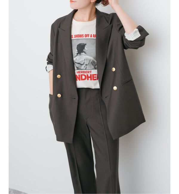 Spick and Span「ウールブレンドダブルブレストジャケット」|テーラードジャケット|