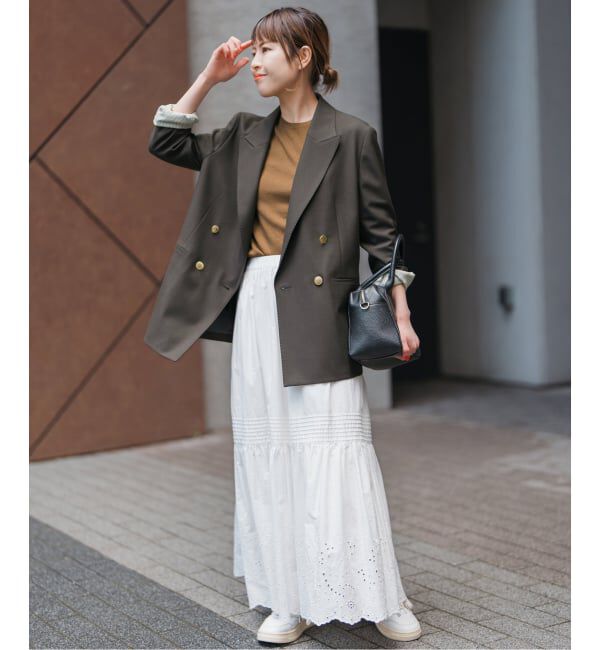 Spick and Span「ウールブレンドダブルブレストジャケット」|テーラードジャケット|