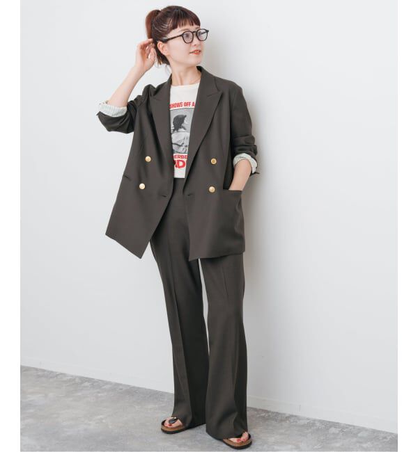 Spick and Span「ウールブレンドダブルブレストジャケット」|テーラードジャケット|