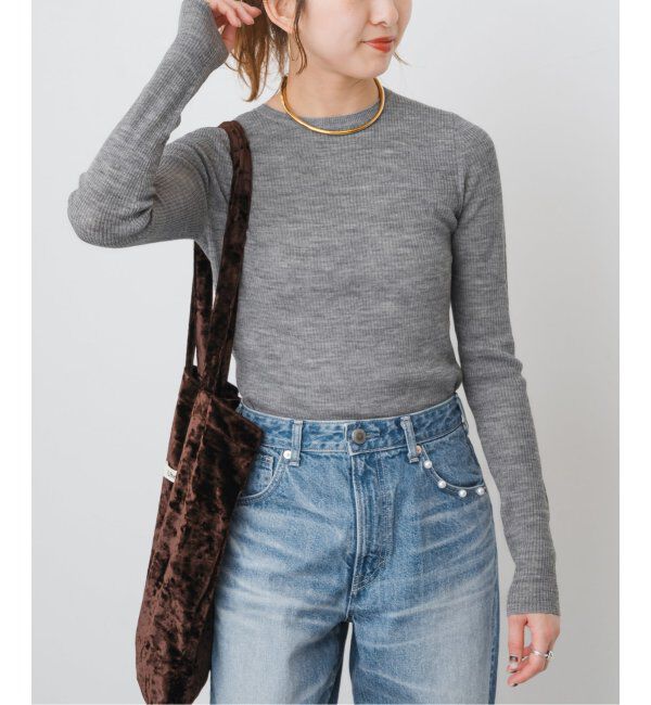 Spick and Span「ウォッシャブルシアーリブニット」|ニット・セーター|