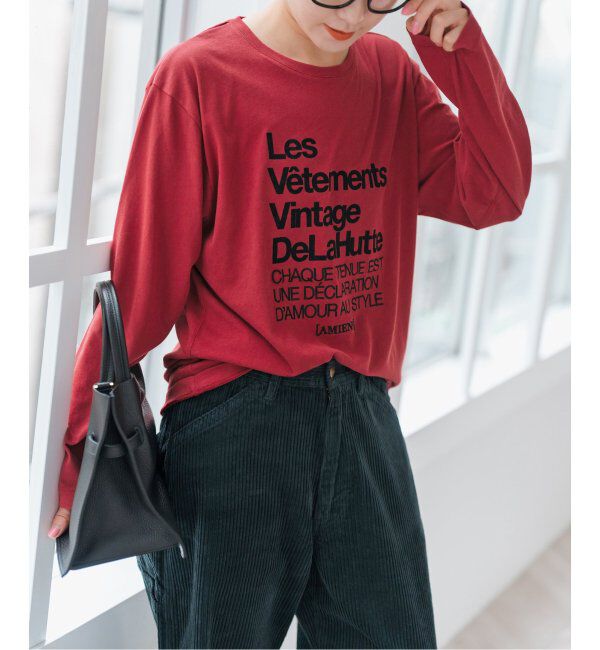 Spick and Span「La Hutte / ラ ユット シアーロンTee」|Tシャツ・カットソー|レッド