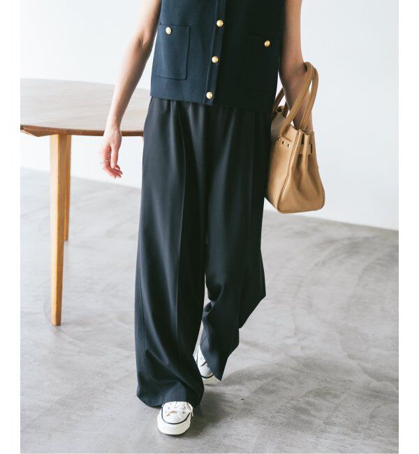 Spick and Span「《追加2》トロストレッチイージーパンツ」|スラックス|