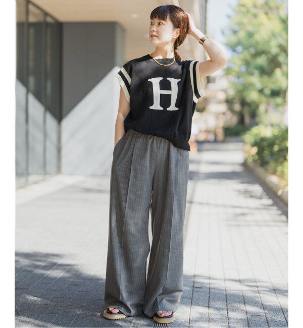 Spick and Span「《追加2》トロストレッチイージーパンツ」|スラックス|