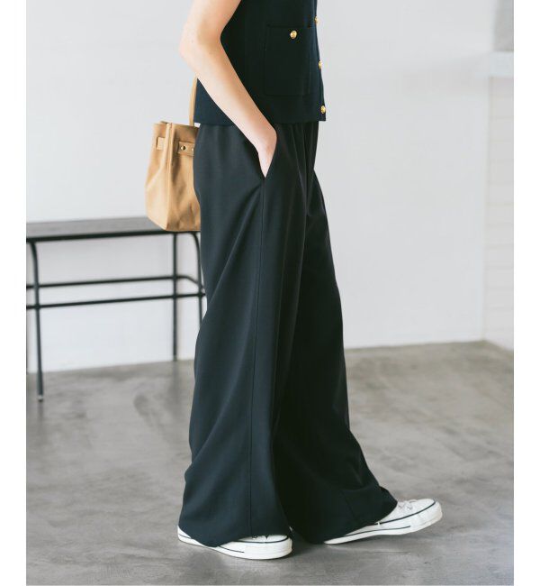 Spick and Span「《追加2》トロストレッチイージーパンツ」|スラックス|