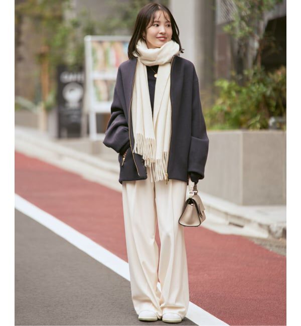 NOBLE「《追加》MTRレイズドネックジップコート」|ノーカラーコート|