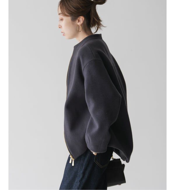 NOBLE「《追加》MTRレイズドネックジップコート」|ノーカラーコート|