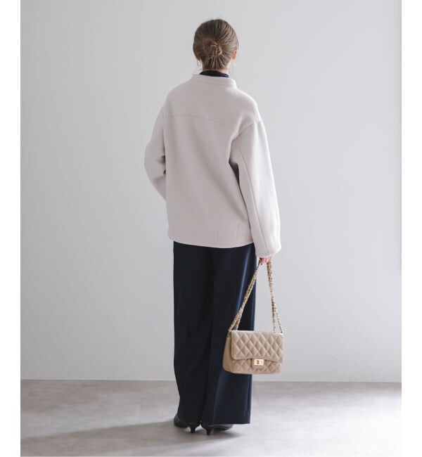 NOBLE「《追加》MTRレイズドネックジップコート」|ノーカラーコート|