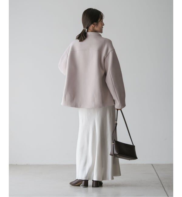 NOBLE「《追加》MTRレイズドネックジップコート」|ノーカラーコート|