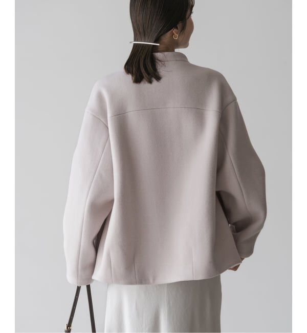 NOBLE「《追加》MTRレイズドネックジップコート」|ノーカラーコート|