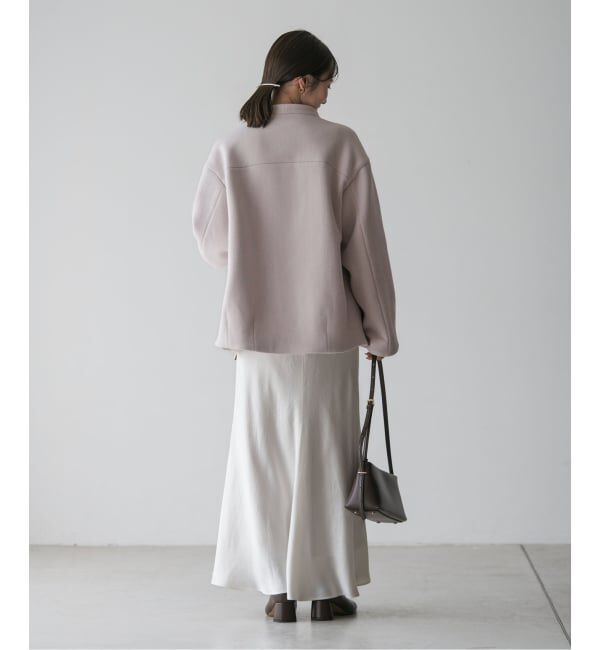 NOBLE「《追加》MTRレイズドネックジップコート」|ノーカラーコート|