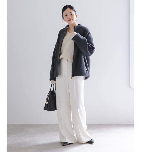 NOBLE「《追加》MTRレイズドネックジップコート」|ノーカラーコート|