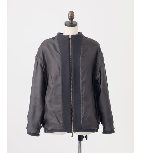 NOBLE「《追加》MTRレイズドネックジップコート」|ノーカラーコート|