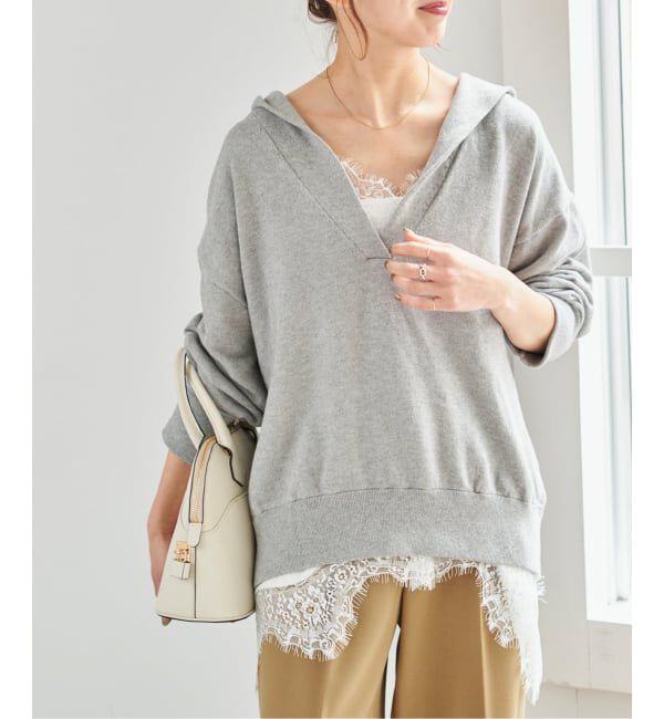 Spick and Span「《WEB限定 / 追加2予約》レースサテンチュニックキャミソール」|キャミソール|