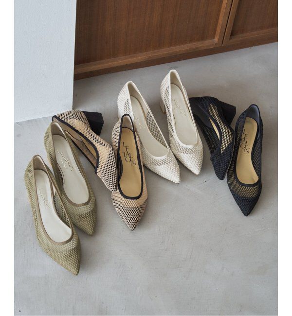  「《追加2》4.5cmポインテッドネットパンプス」|パンプス|