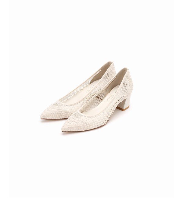  「《追加2》4.5cmポインテッドネットパンプス」|パンプス|