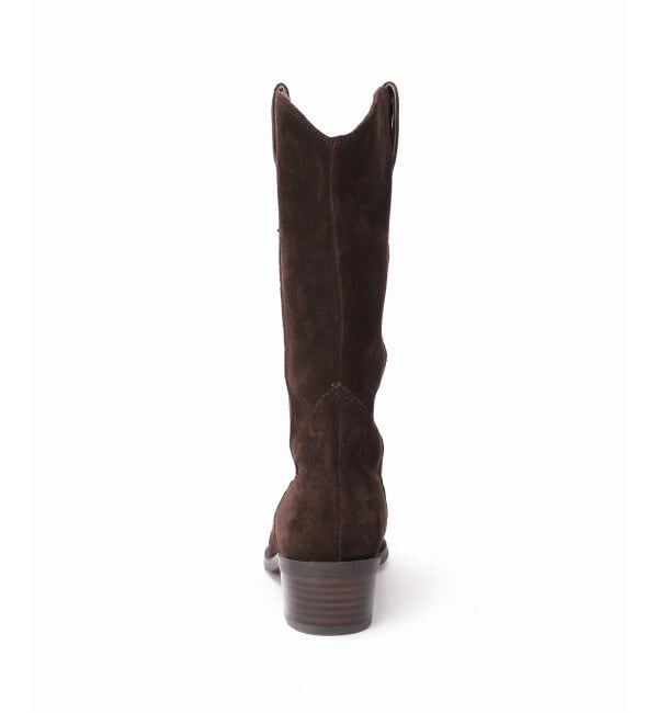  「《追加2》3.5cmレザーウエスタンブーツ」|ロングブーツ|