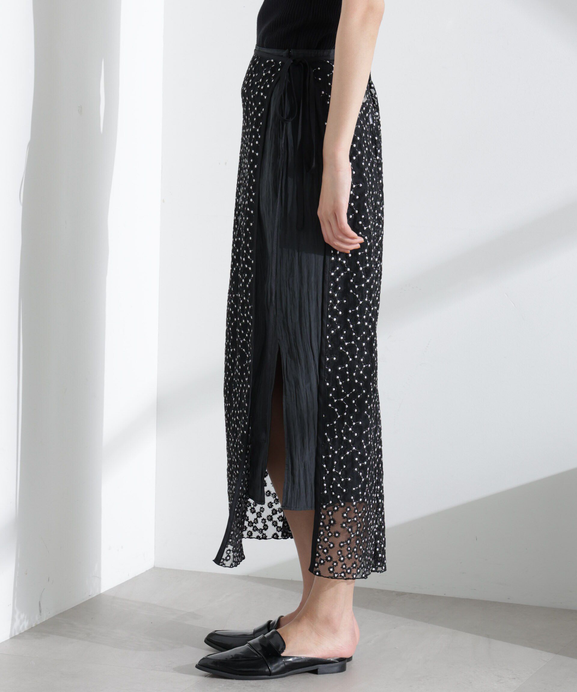 nano･universe「レースラップスカート」|スカート|