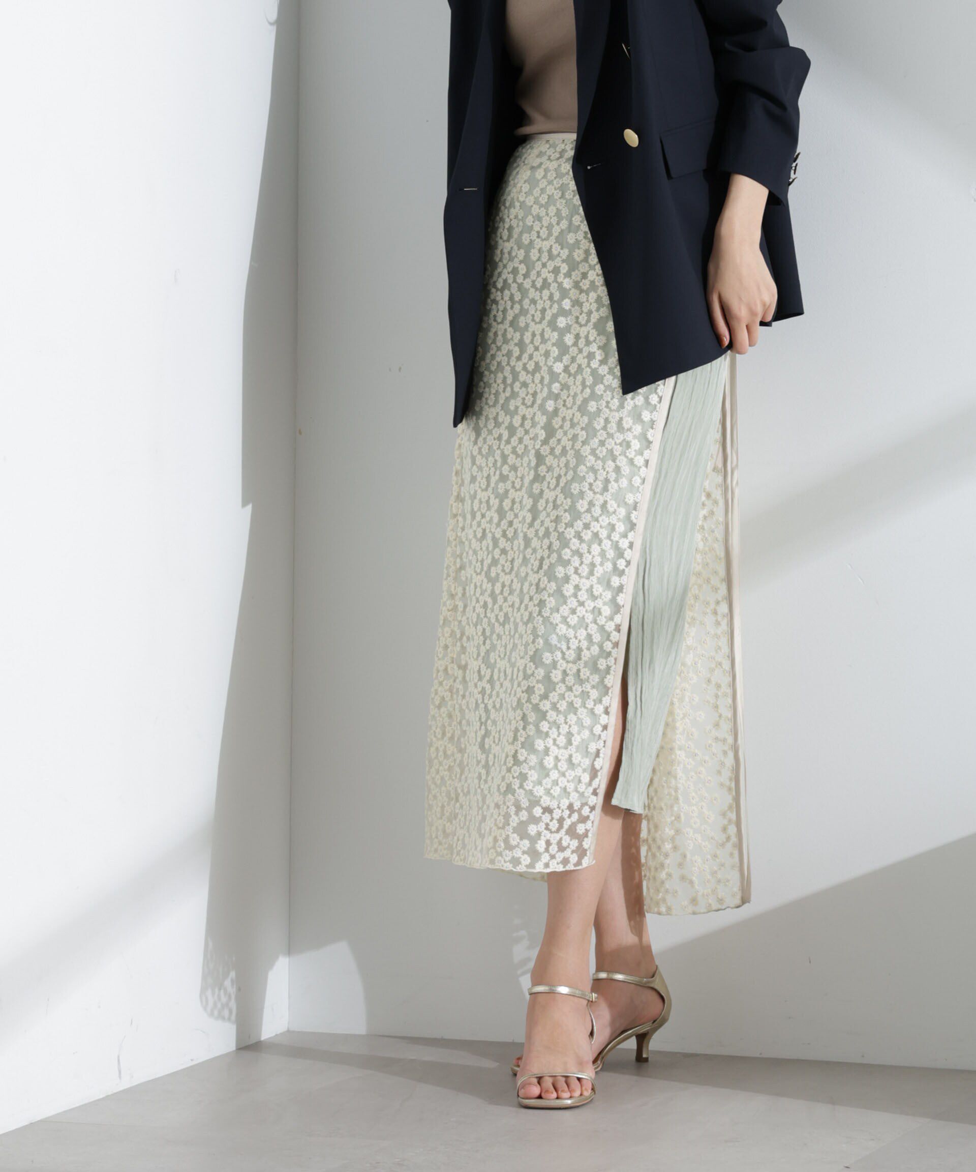 nano･universe「レースラップスカート」|スカート|アイボリー7