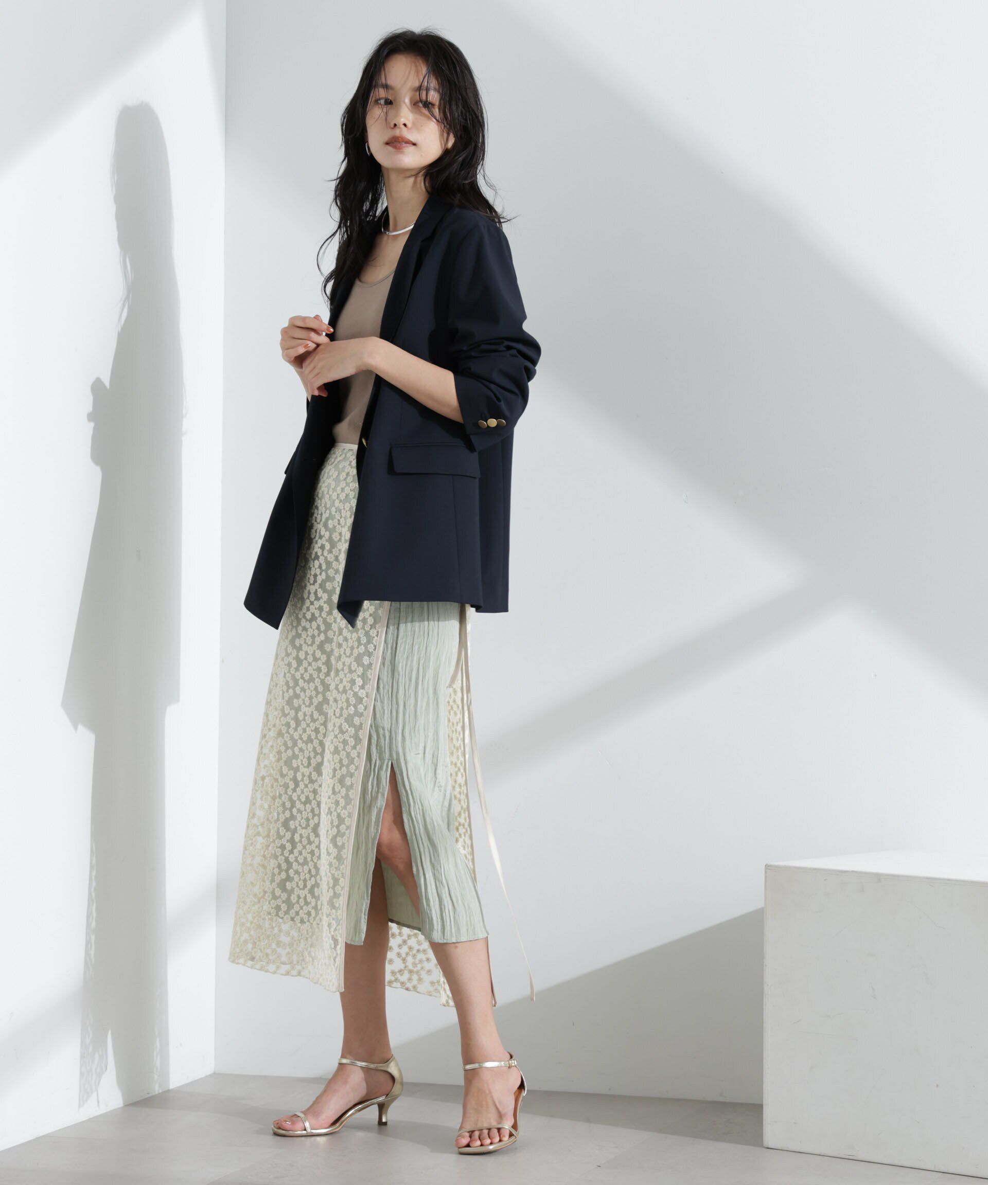 nano･universe「レースラップスカート」|スカート|