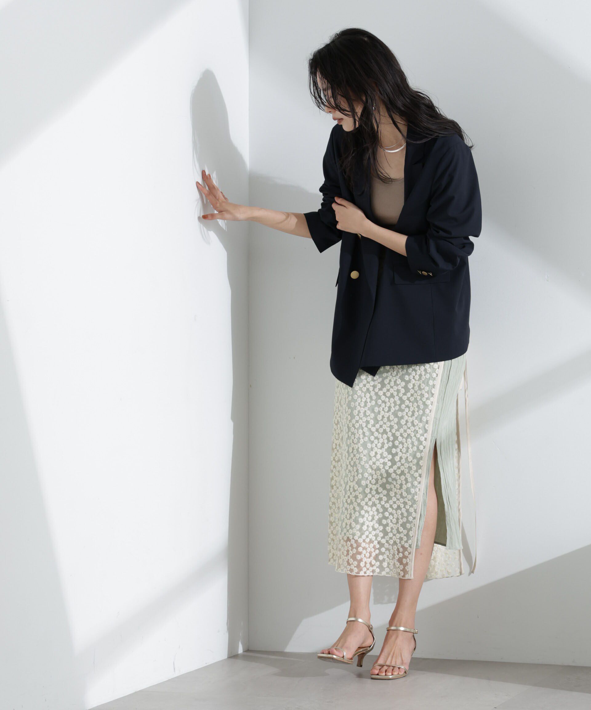 nano･universe「レースラップスカート」|スカート|