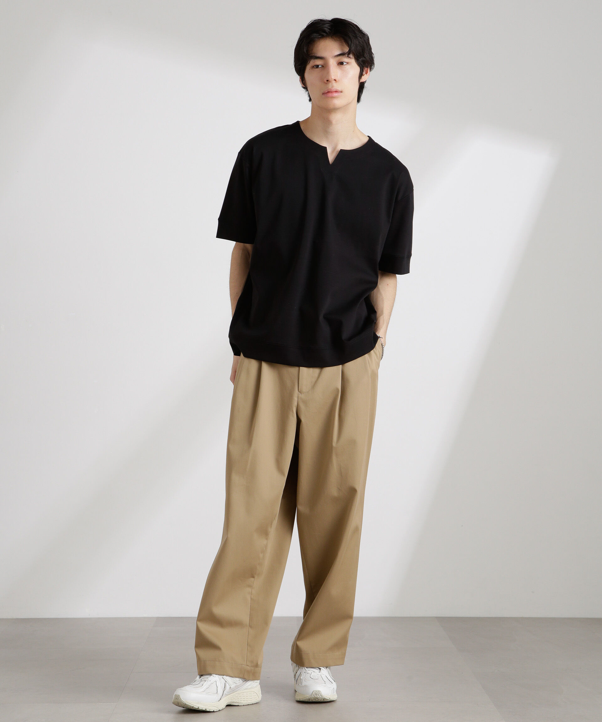 nano･universe「50/－シルケットスムースキーネックTシャツ」|Tシャツ・カットソー|