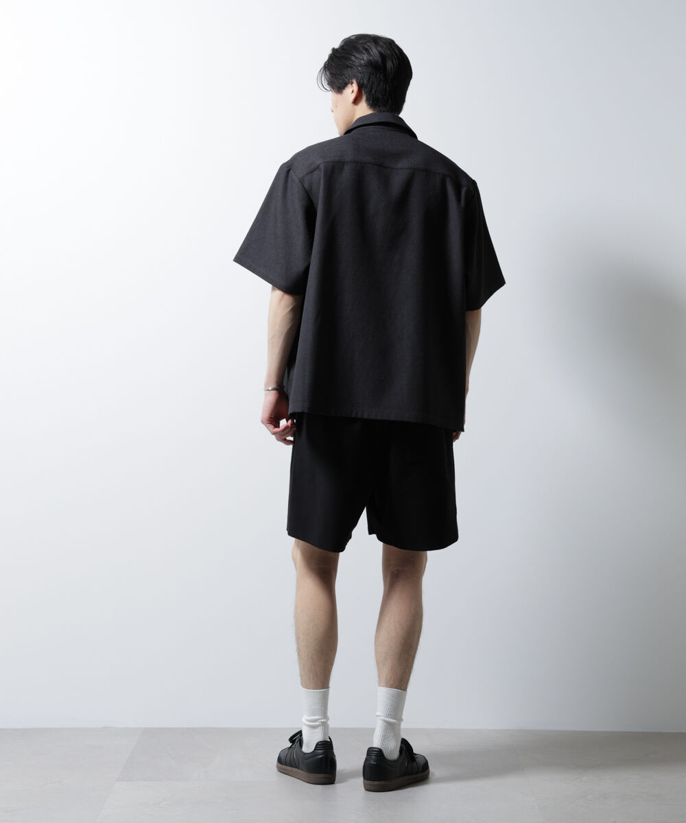 nano･universe「「MC」coveross(R)EOS ポリエステル ブッチャーイタリアンカラーシャツ」|シャツ・ブラウス|