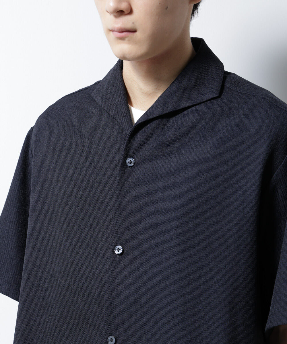 nano･universe「「MC」coveross(R)EOS ポリエステル ブッチャーイタリアンカラーシャツ」|シャツ・ブラウス|