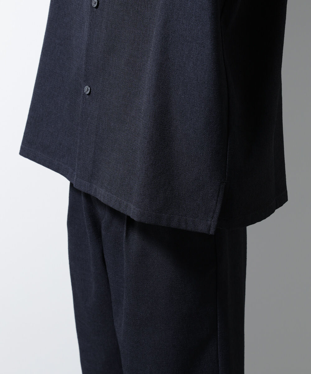 nano･universe「「MC」coveross(R)EOS ポリエステル ブッチャーイタリアンカラーシャツ」|シャツ・ブラウス|