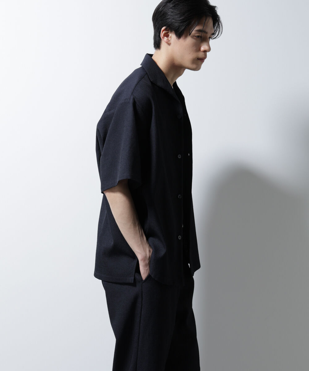 nano･universe「「MC」coveross(R)EOS ポリエステル ブッチャーイタリアンカラーシャツ」|シャツ・ブラウス|