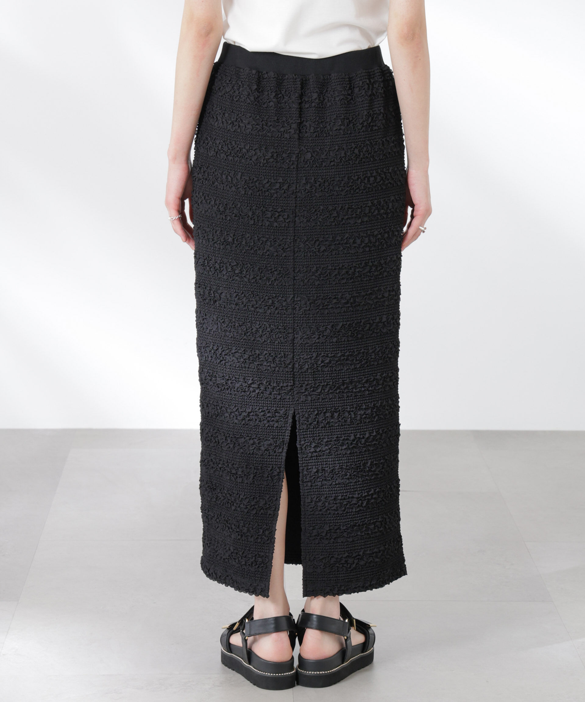 nano･universe「フクレボーダースカート」|スカート|