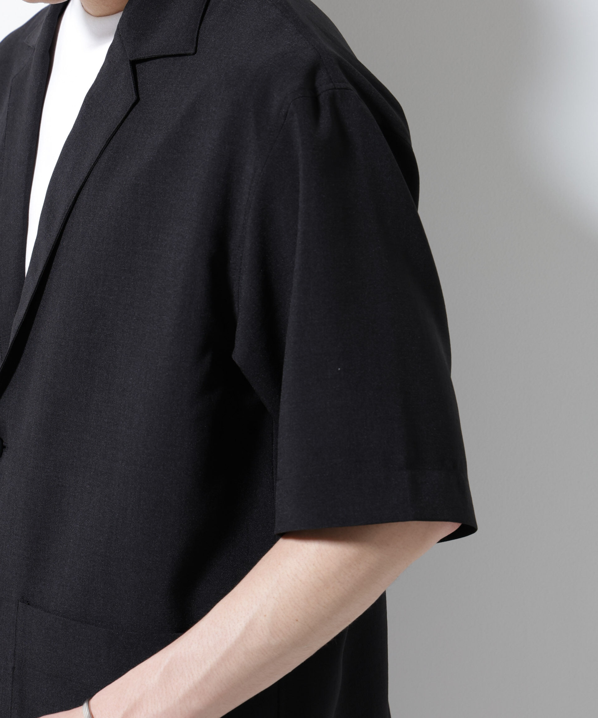 nano･universe「メランジドライシャツジャケット 半袖（セットアップ可）」|シャツ・ブラウス|