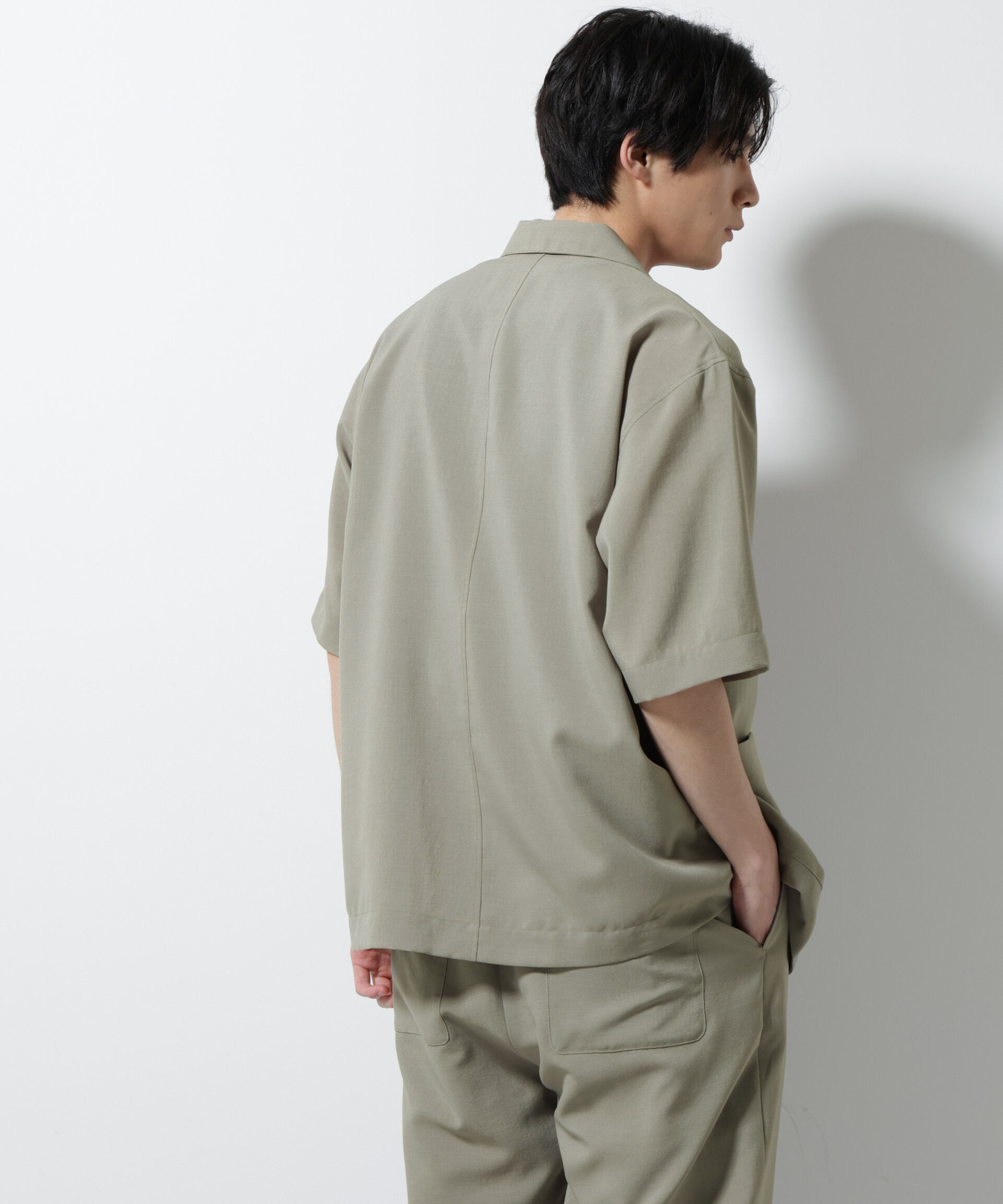 nano･universe「メランジドライシャツジャケット 半袖（セットアップ可）」|シャツ・ブラウス|