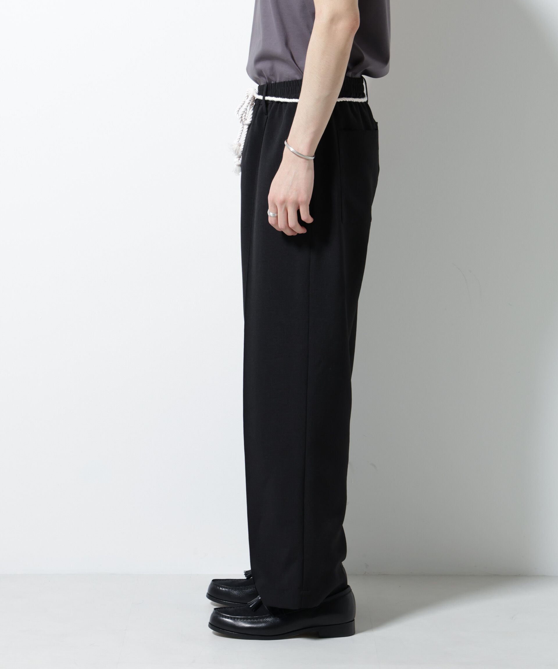 nano･universe「メランジドライイージーテーパードパンツ（セットアップ可）」|チノ|