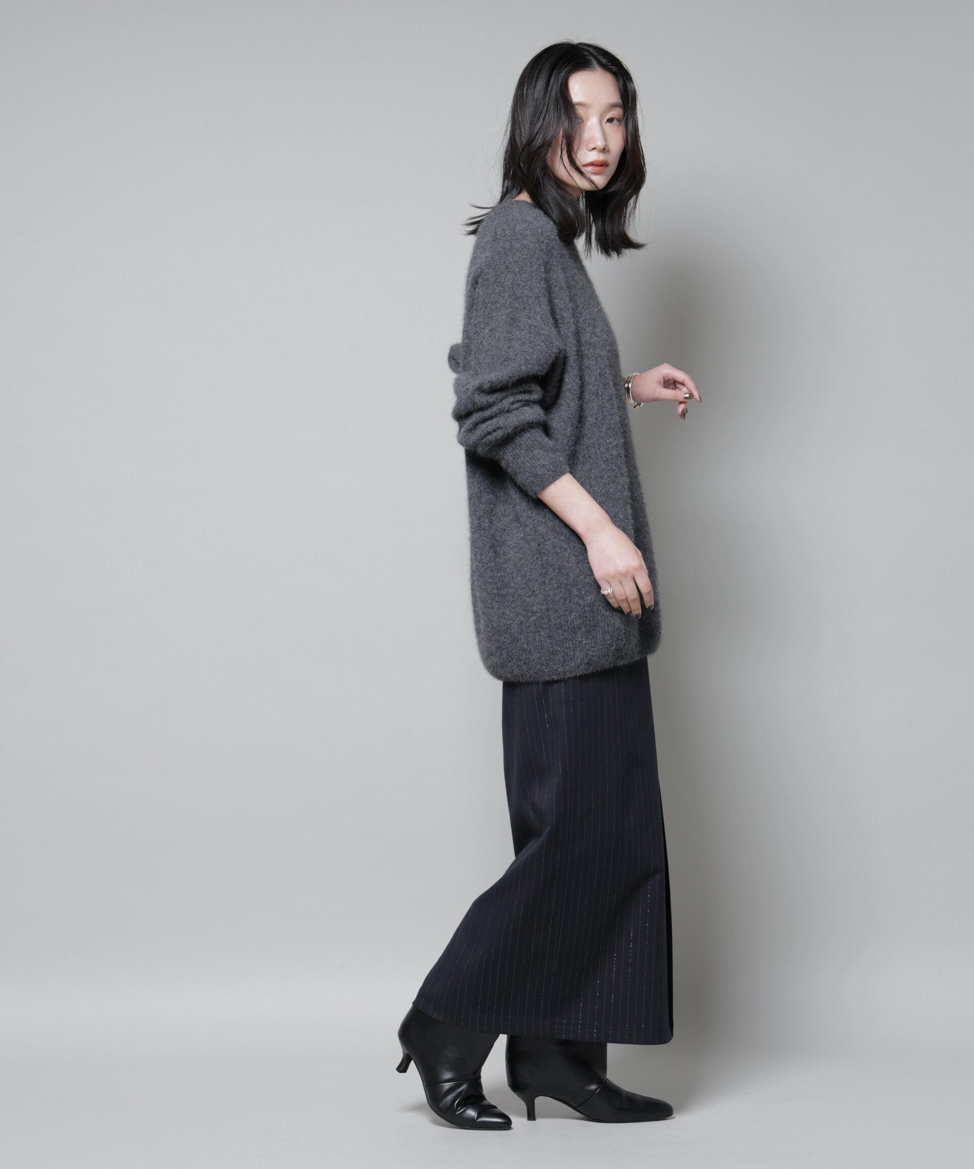 nano･universe「ウォッシャブルフォックスクルーワイドニットプルオーバー」|ニット・セーター|