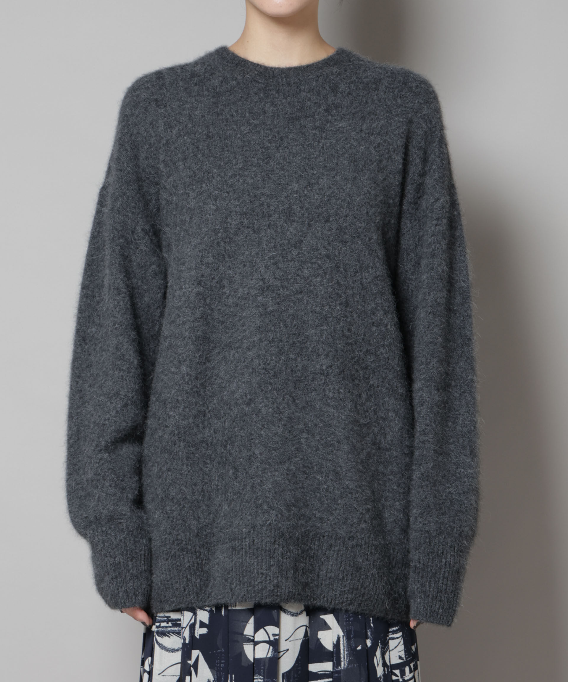 nano･universe「ウォッシャブルフォックスクルーワイドニットプルオーバー」|ニット・セーター|