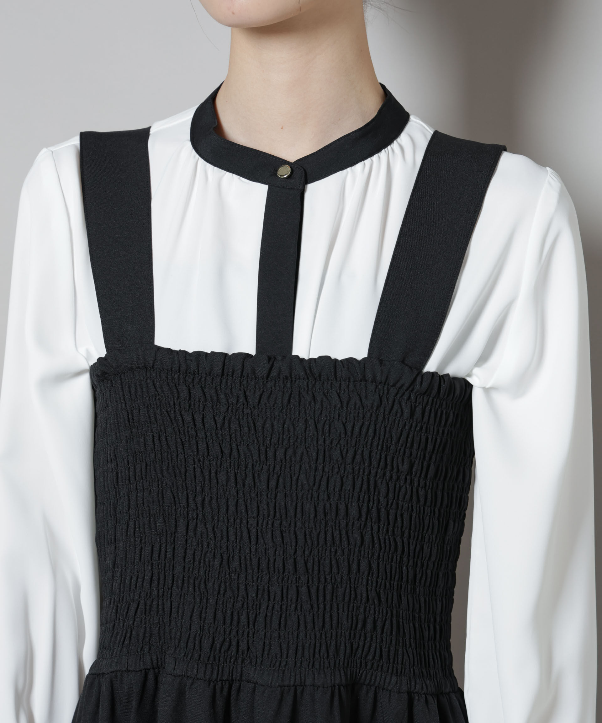 nano･universe「シャーリングサロペット」|ワンピース|