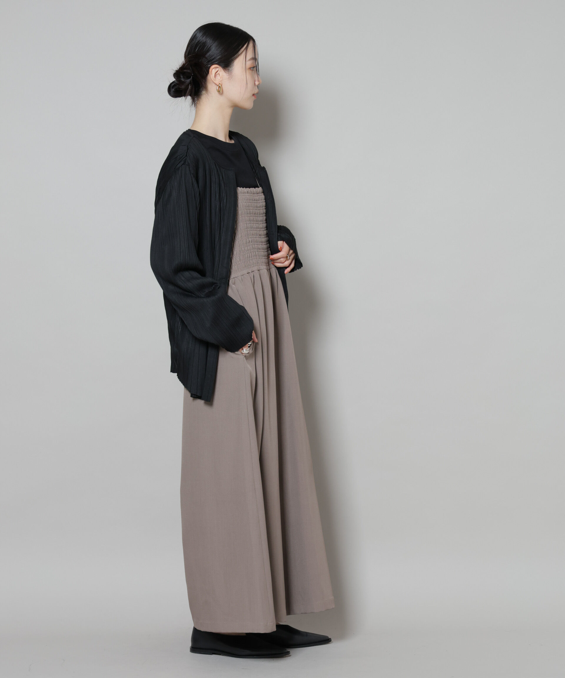 nano･universe「シャーリングサロペット」|ワンピース|