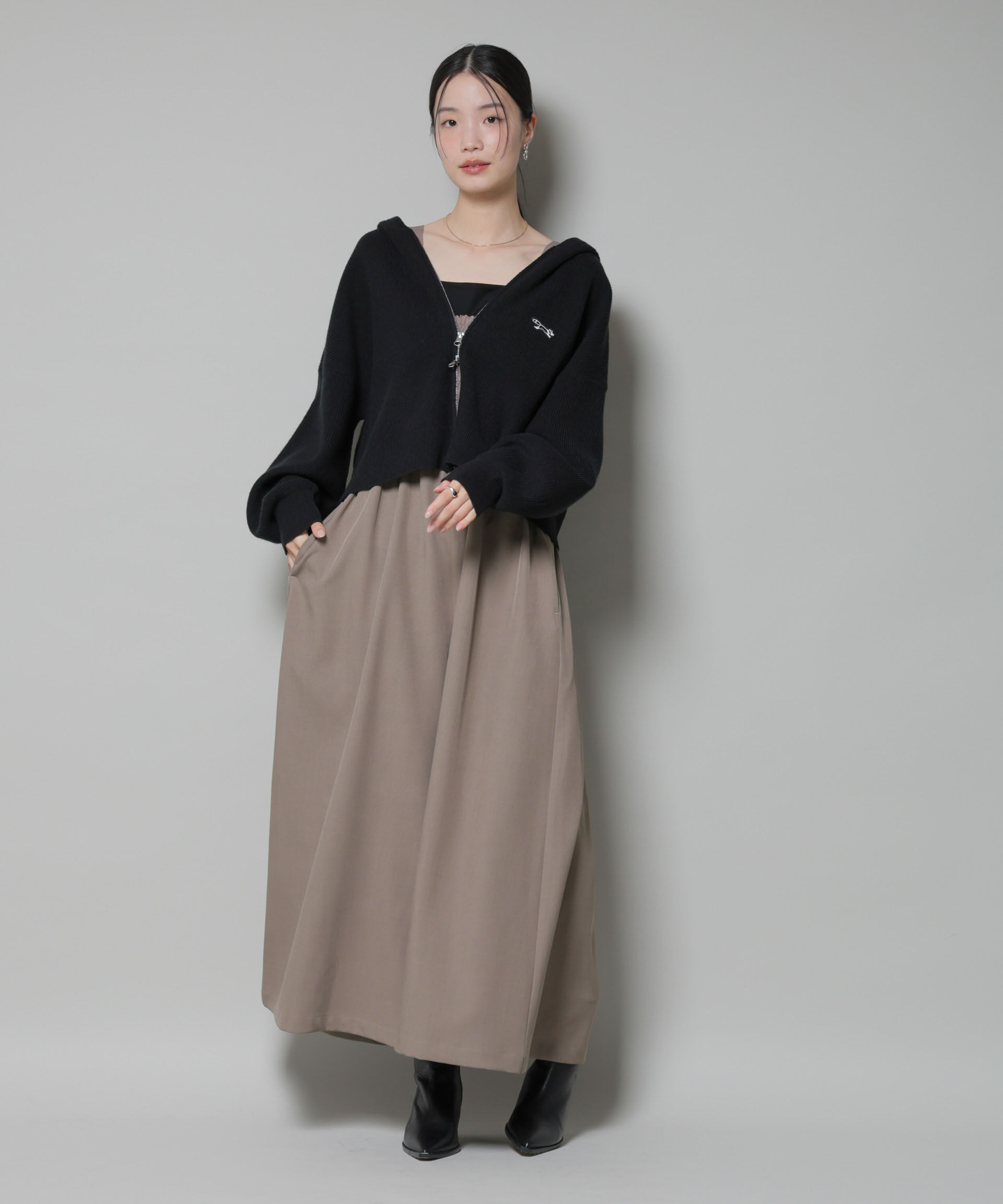 nano･universe「シャーリングサロペット」|ワンピース|