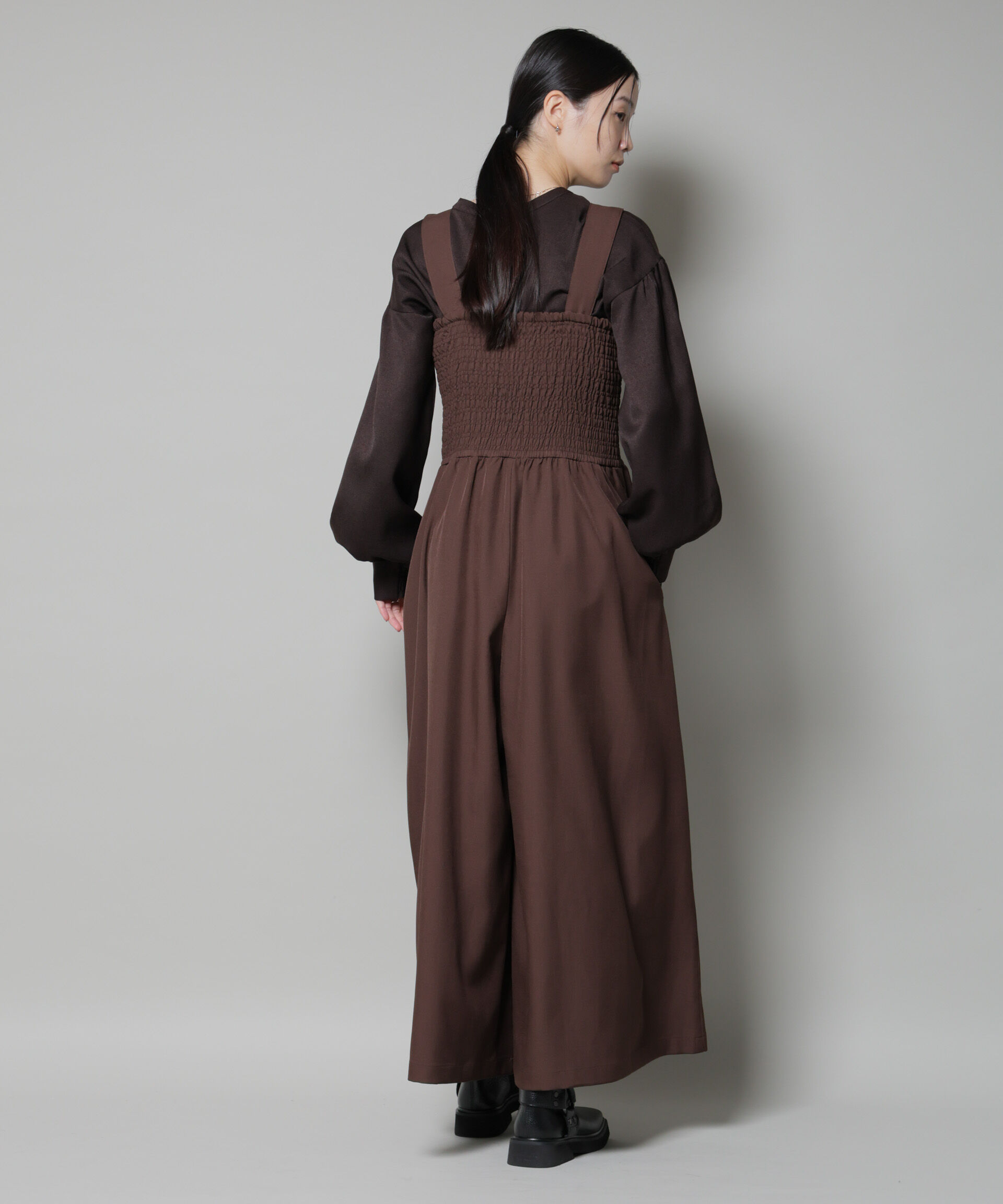 nano･universe「シャーリングサロペット」|ワンピース|