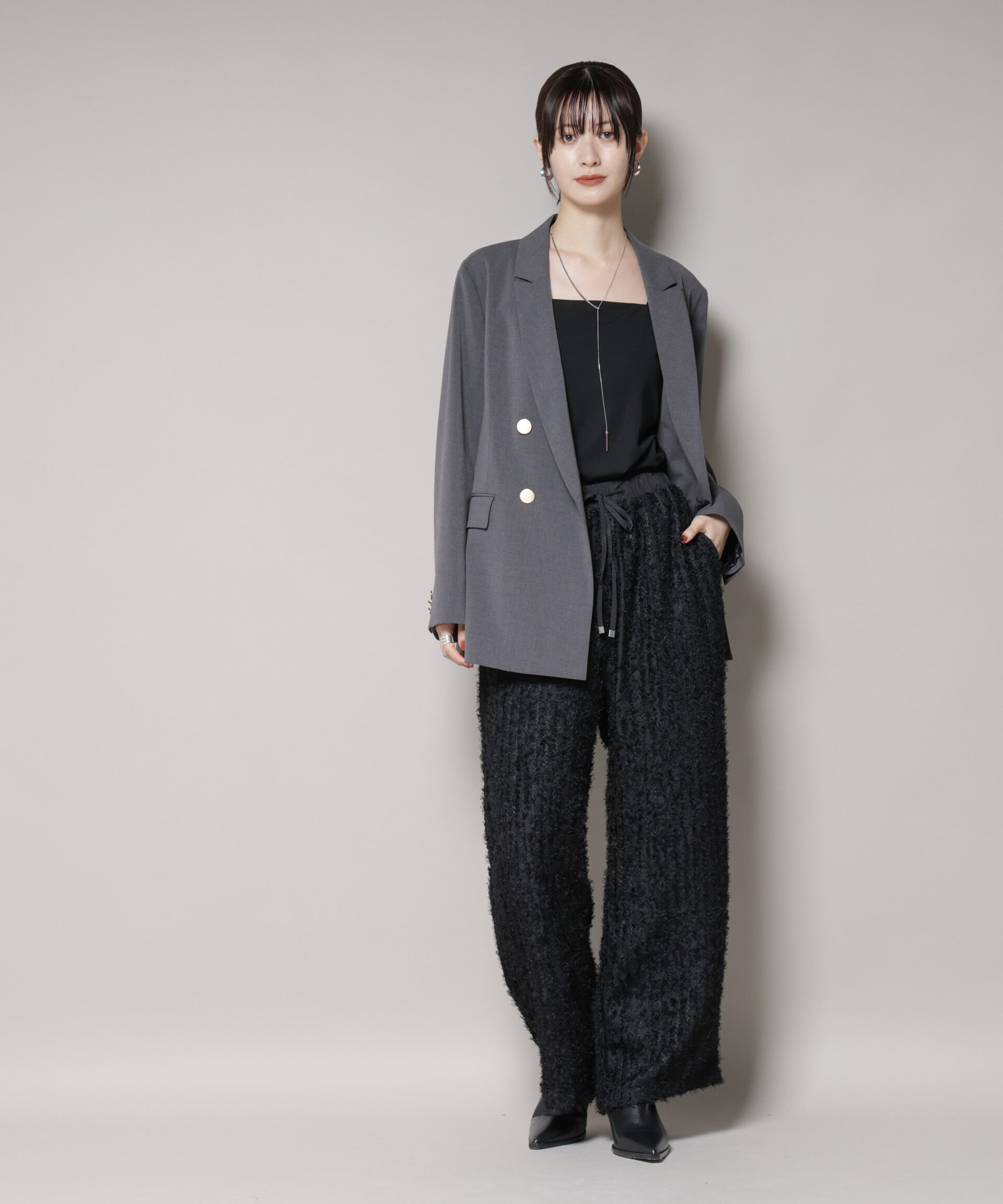 nano･universe「フリンジジャガードパンツ」|チノ|