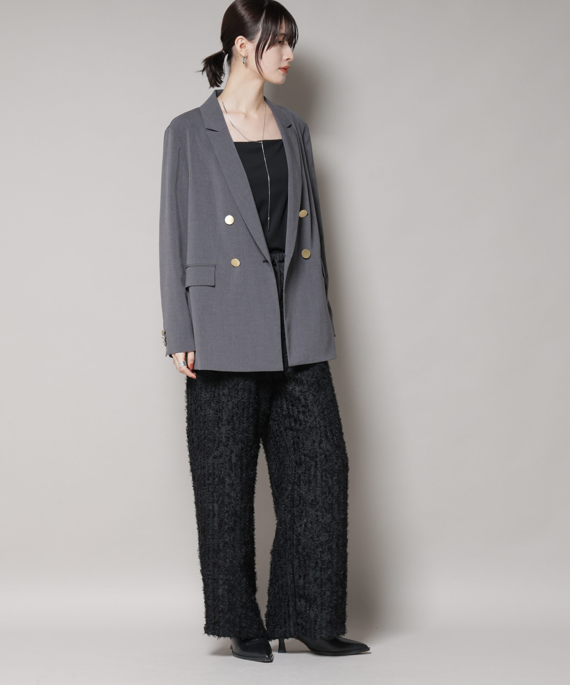 nano･universe「フリンジジャガードパンツ」|チノ|