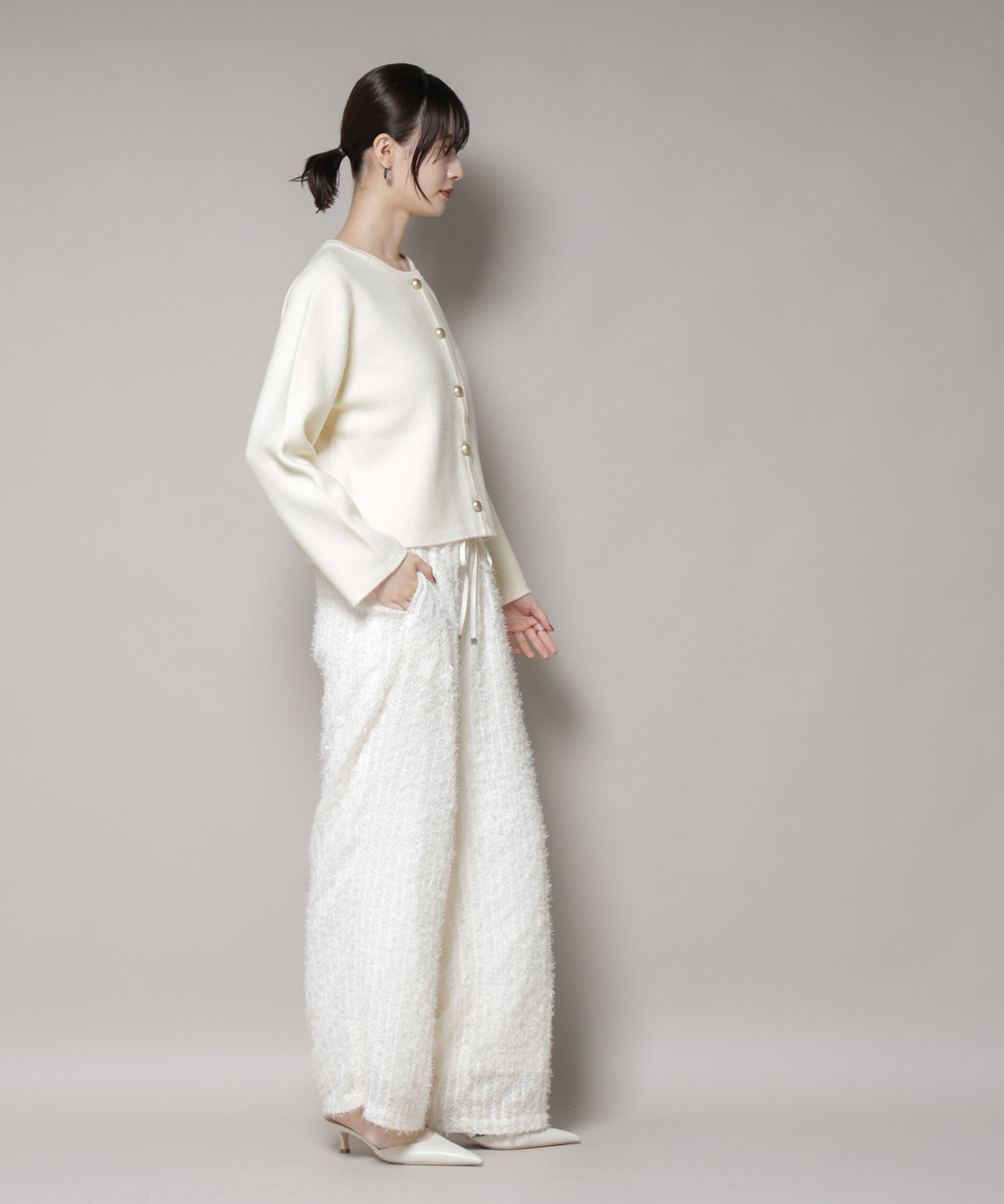 nano･universe「フリンジジャガードパンツ」|チノ|