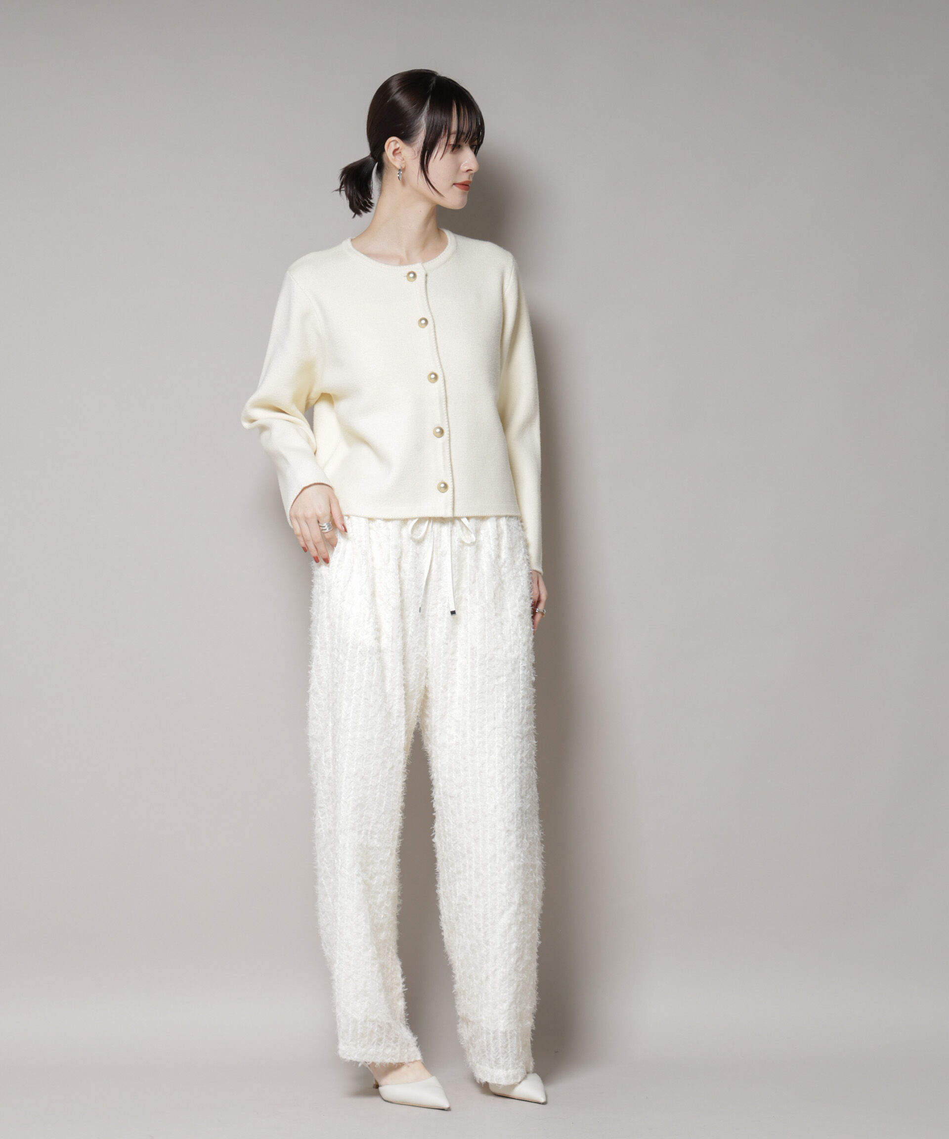 nano･universe「フリンジジャガードパンツ」|チノ|