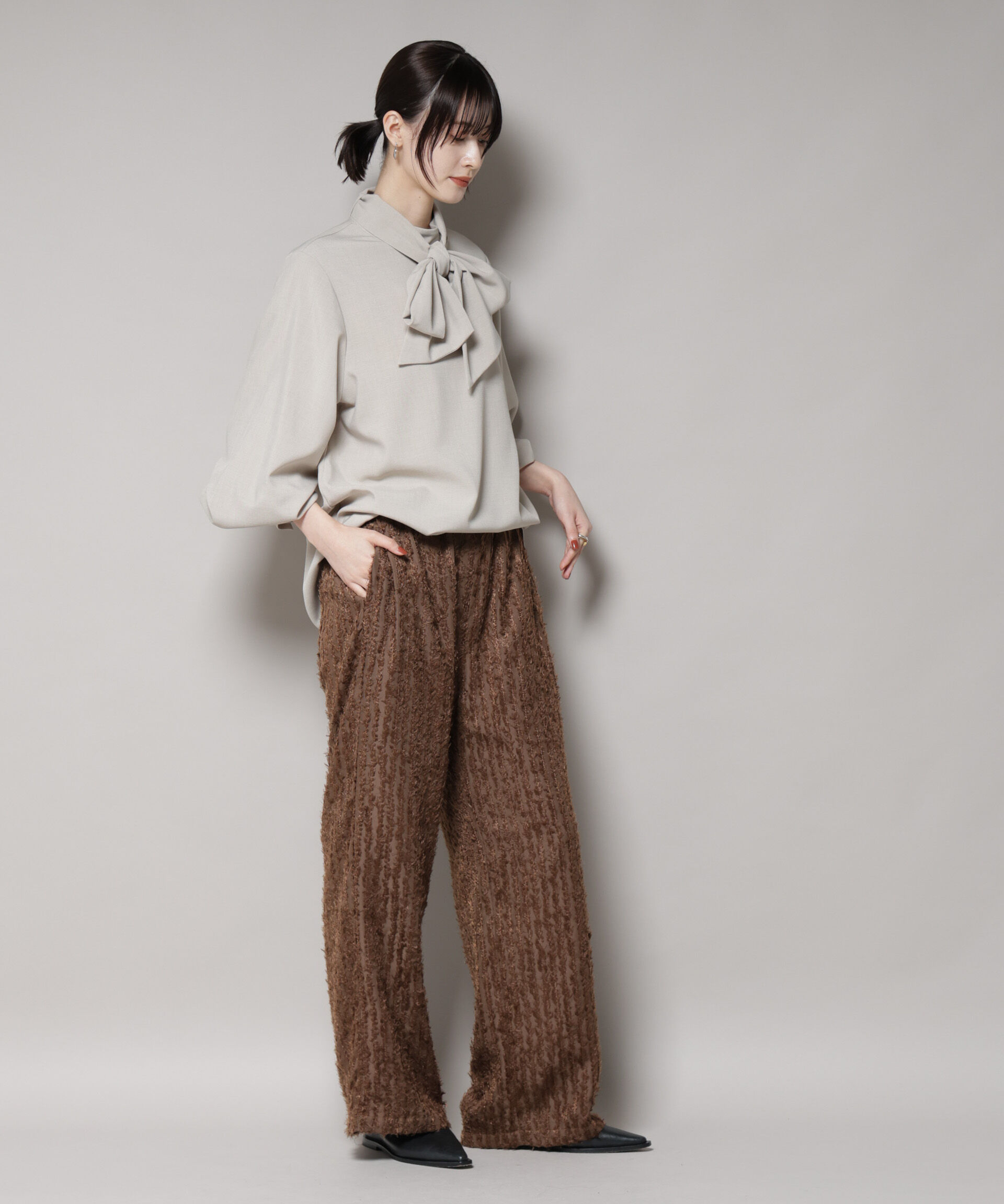 nano･universe「フリンジジャガードパンツ」|チノ|