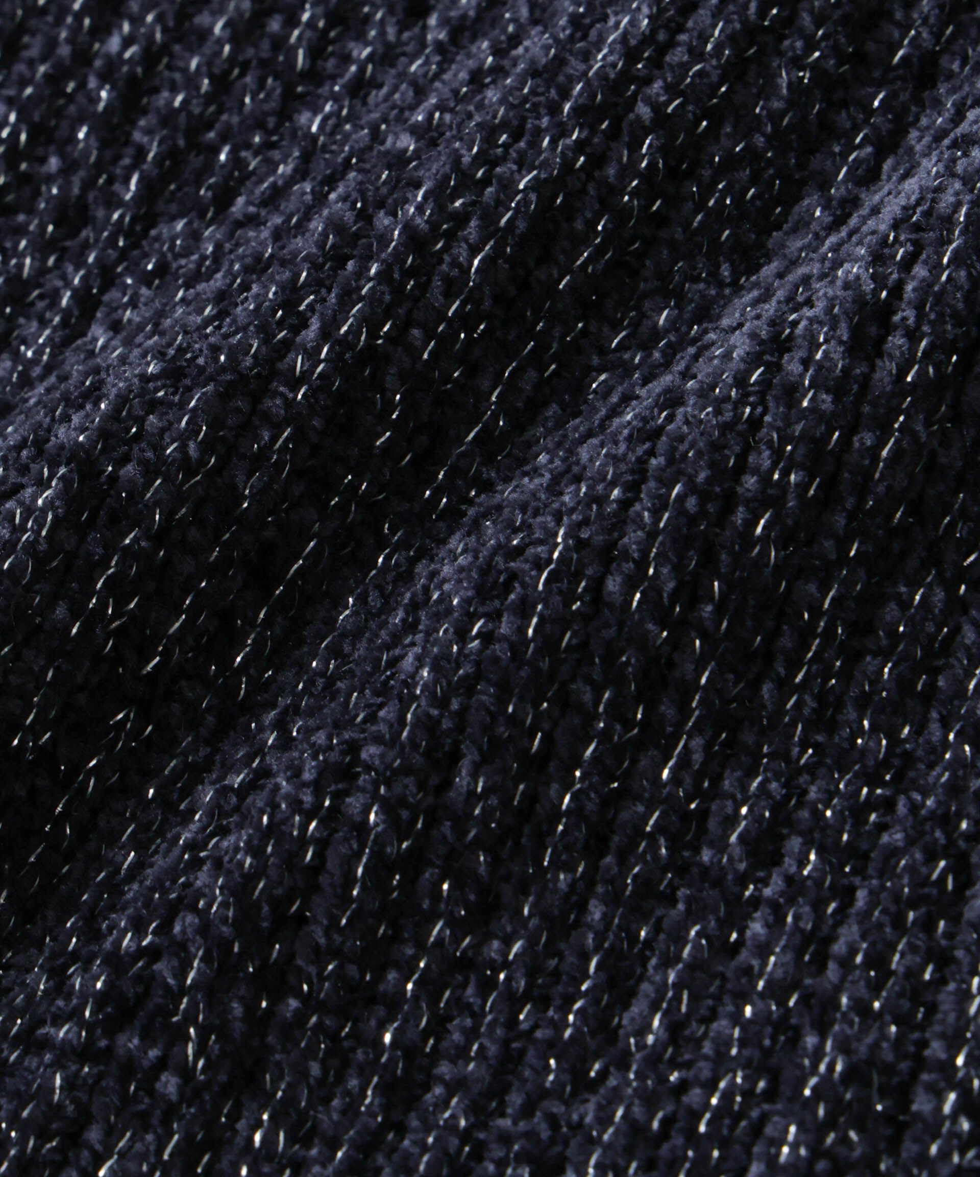 nano･universe「ラメモールワイドリブ前後2WAYフレアスリーブニット(セットアップ可)」|ニット・セーター|