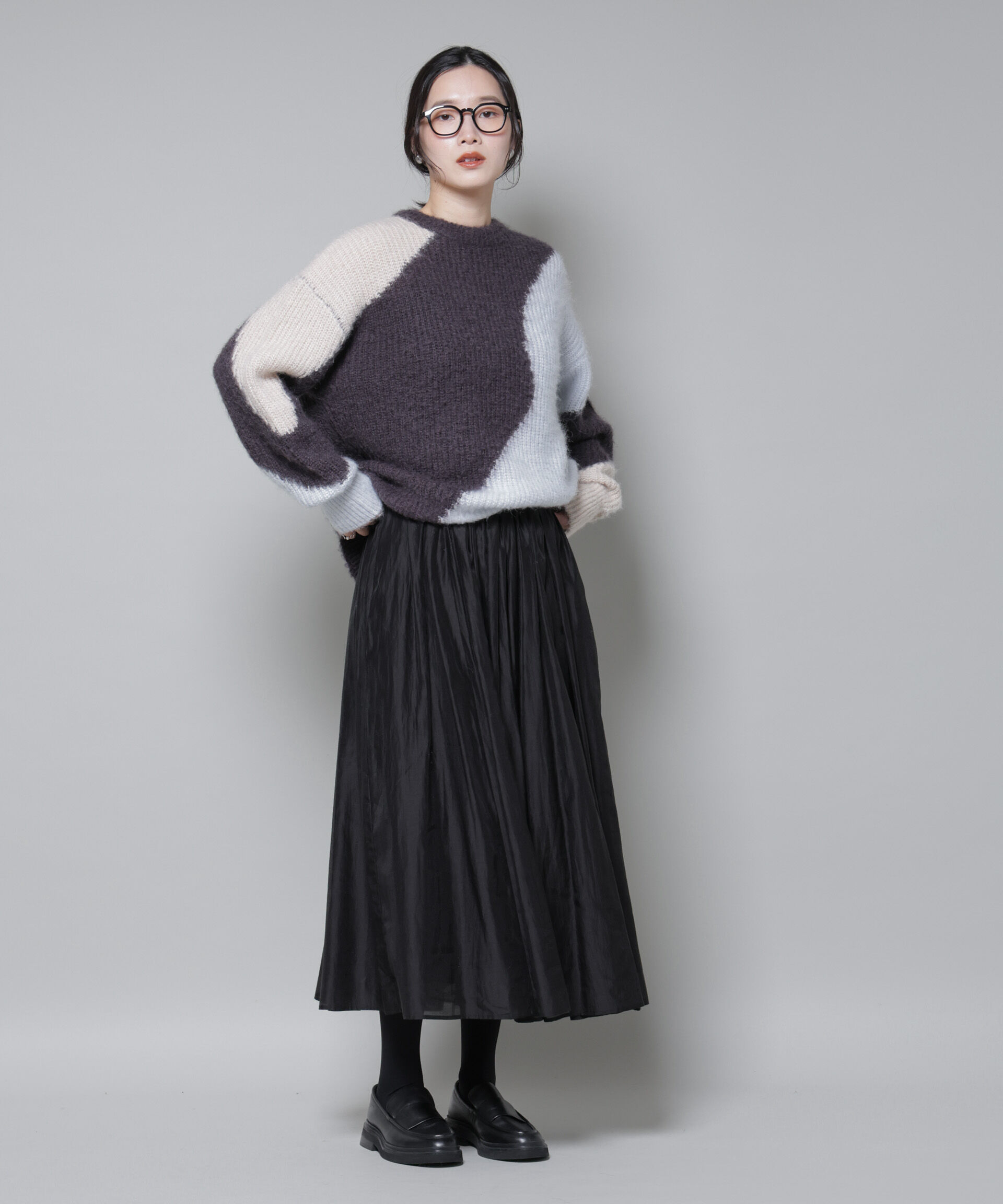 nano･universe「ブライトローンギャザータックスカート」|スカート|