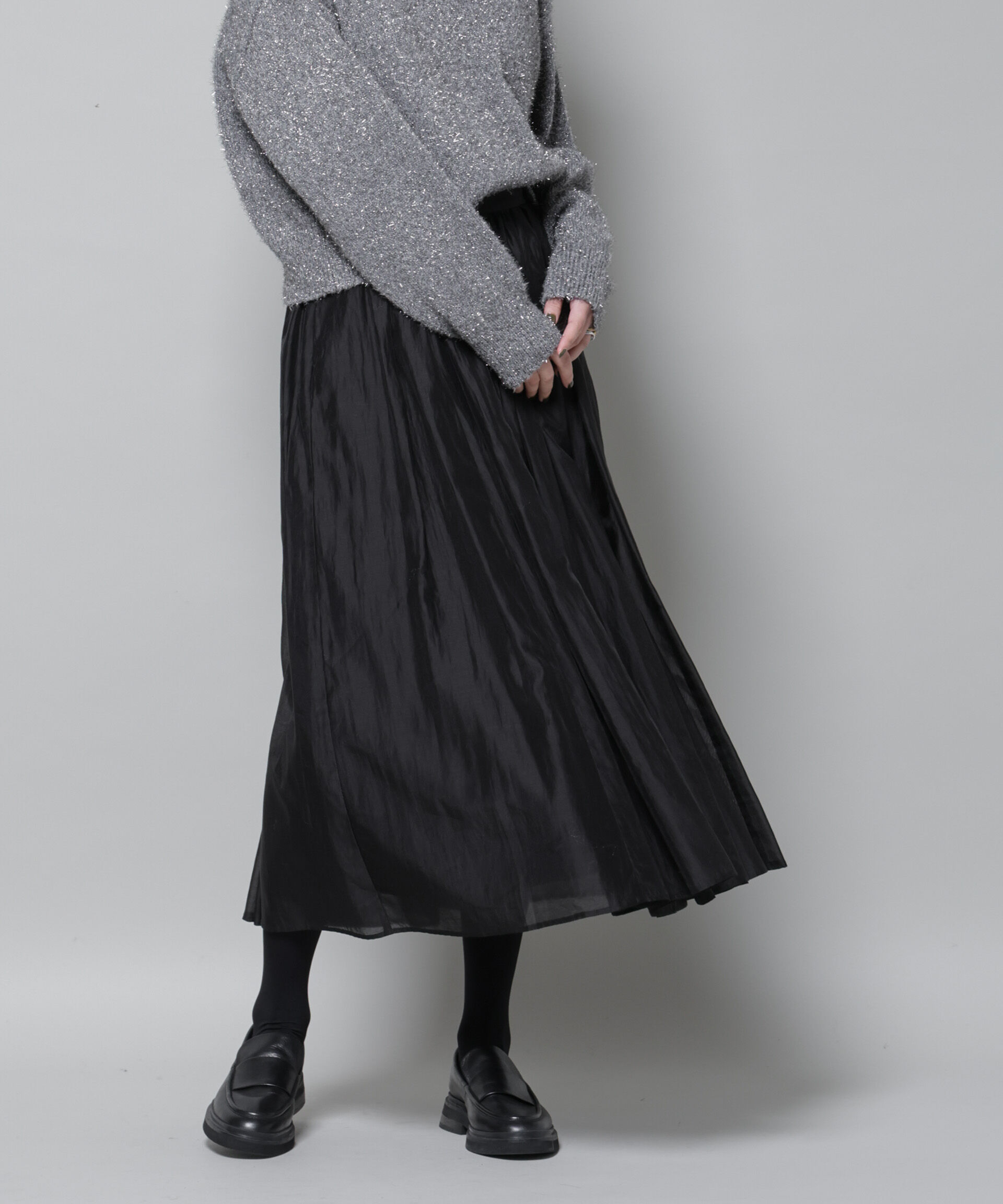 nano･universe「ブライトローンギャザータックスカート」|スカート|