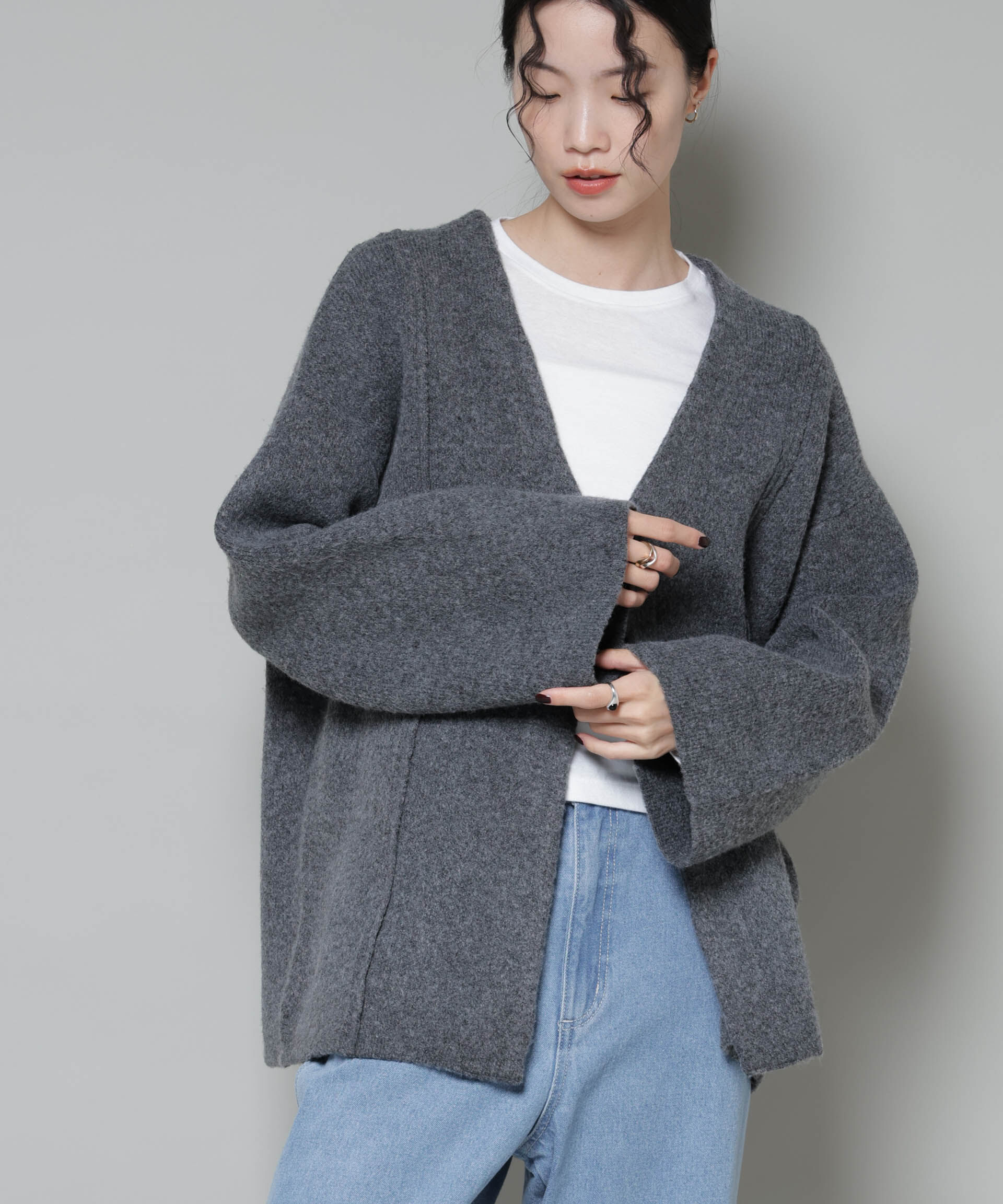 nano･universe「総針ニットジャケットカーディガン」|ニット・セーター|