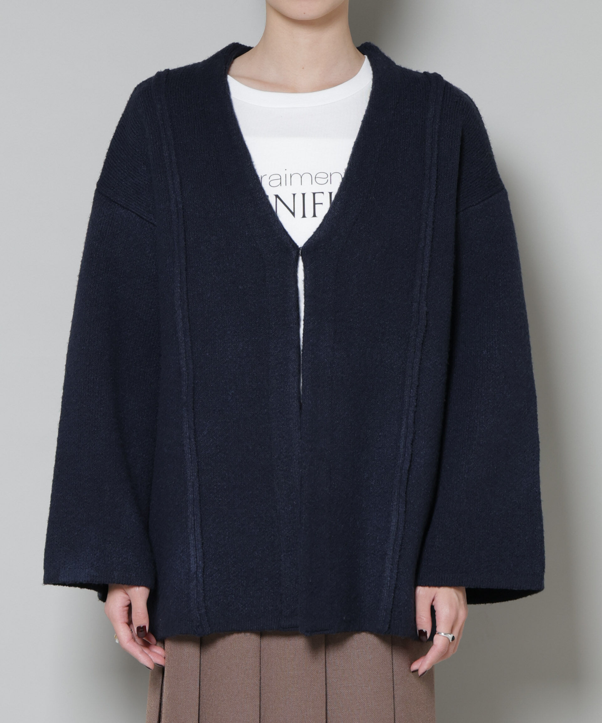 nano･universe「総針ニットジャケットカーディガン」|ニット・セーター|