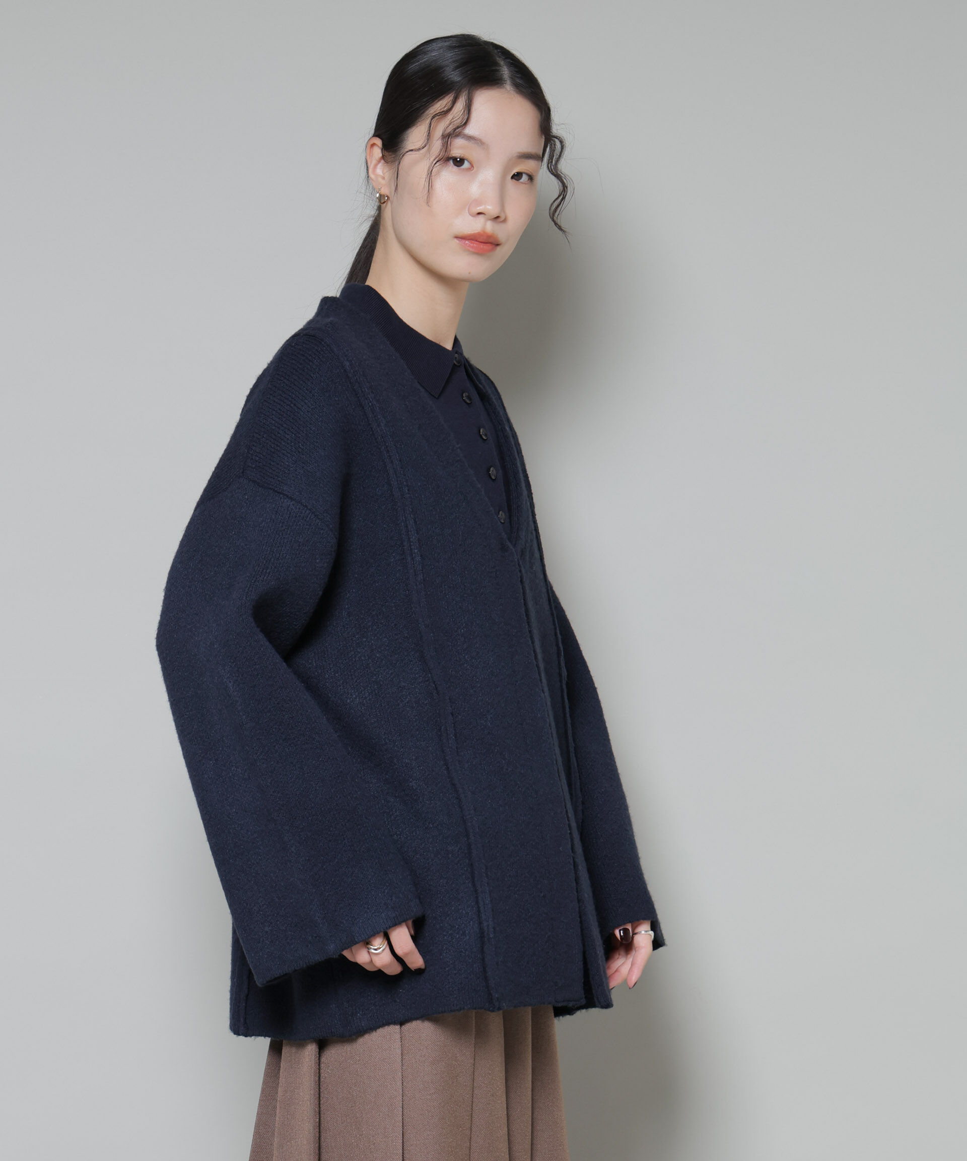 nano･universe「総針ニットジャケットカーディガン」|ニット・セーター|